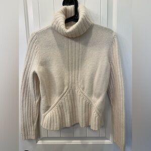Mercer & Madison Cream Cowl Neck Sweater Wool Angora Blend